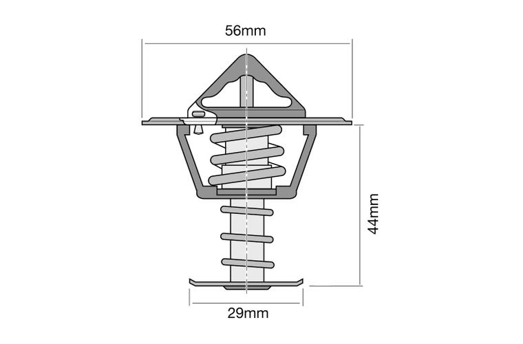 Thermostat - Blistered 56mm / 77 Deg / Bypass High Flow - TT281-170