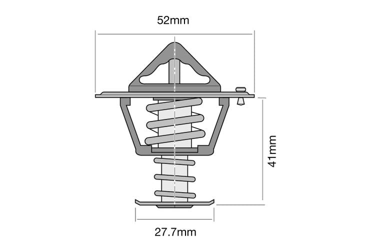 Thermostat - Blistered 52mm / 82 Deg / Bypass - TT319-180