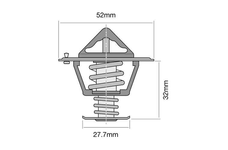 Thermostat - Blistered 52mm / 89 Deg / Bypass - TT322-192