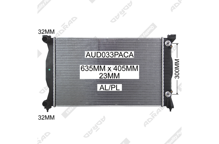 RADIATOR - Audi A4 B6 / B7 '01-08 1.8/2.0ltr inc Turbo & Turbo Diesel - NC615A