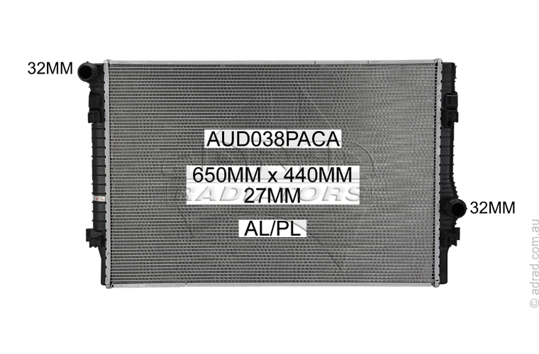 RADIATOR - Audi Q2 GA '17- 1.4/2.0ltr Turbo Petrol & Diesel & Audi A3 8V '13- 1.4ltr TSI (SEDAN) & 2.0ltr Turbo Diesel - NC1044M