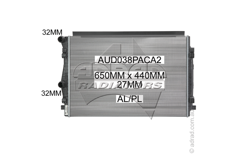 RADIATOR - Audi Q2 GA '17- 1.4/2.0ltr Turbo Petrol & Diesel & Audi A3 8V '13- 1.4ltr TSI (SEDAN) & 2.0ltr Turbo Diesel - NC1044M