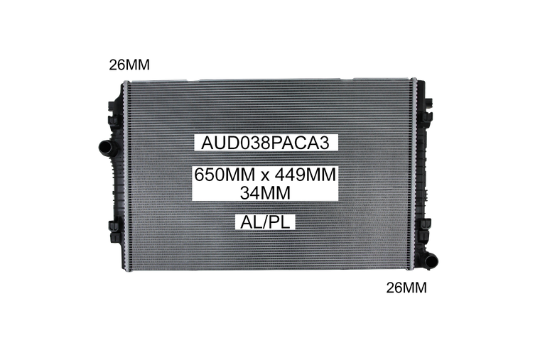 RADIATOR - TIGUAN 5N 2.0ltr TDI '16- PASSAT B8 2.0ltr TDI '15-19 (140KW) - AUD038PACA3