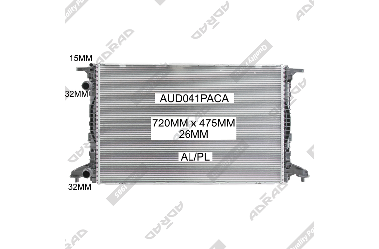 RADIATOR -Audi A4 B9 '15- 2.0ltr TFSI / TDI - NC1081M