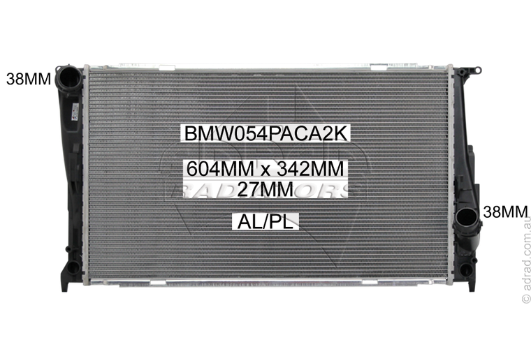 RADIATOR -  BMW E84 X1 '10- 2.0ltr Petrol & Turbo Petrol & BMW E89 Z4 20i / 28i / 35i '09- 2.0/3.0ltr Turbo Petrol & BMW E90 / E91 / E92 / E93 335i '06-13 3.0ltr Turbo Petrol - NC949A/M