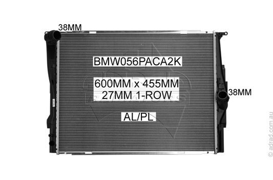 Radiator Assembly - E87/E88/E82 118i-130i '04- E91/91/92/93 2.5l/3.0l Man. E84 X1 2.0ltr Auto. '10- / Z4 - BMW056PACA2K