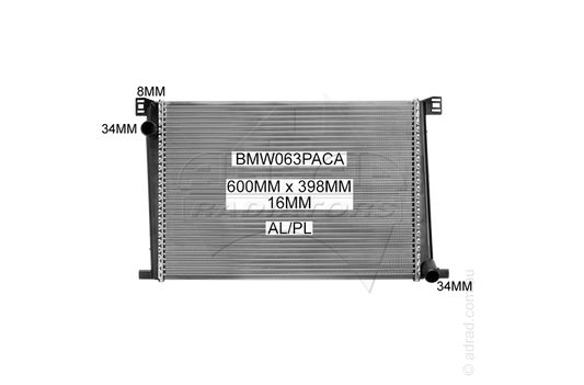 Radiator Assembly - MINI COOPER R56 / R57 1.6ltr Hardtop '3/07- / Softop '09- No Turbo Auto/Man (EOC) - BMW063PACA