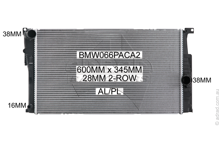 RADIATOR - BMW F20 1 Series '12- & F30 / F31 / F34 3 Series '12- & F22 2 Series '14- - NC1022M