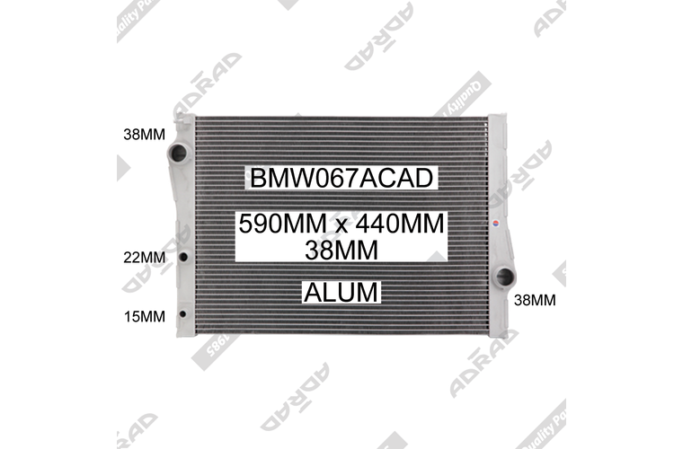 RADIATOR - BMW E70 X5 Diesel '07- & BMW F15 X5 Diesel '13- & BMW E71 / E72 X6 Diesel '08- & BMW F16 / F86 X6 Diesel '13- - NC392MA
