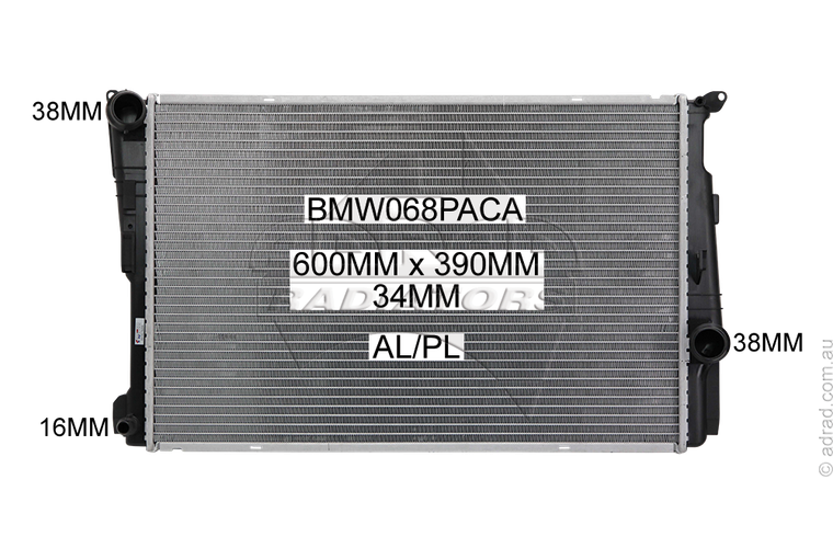 RADIATOR - BMW F26 X4 '14- Turbo Petrol / Turbo Diesel & BMW F25 X3 '10- Turbo Petrol / Turbo Diesel - NC1024M