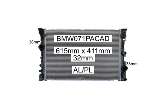 X5 G05 xDRIVE 25d, 30d '18-23 X6 G06 xDRIVE 30d '19-23 RADIATOR - BMW071PACAD