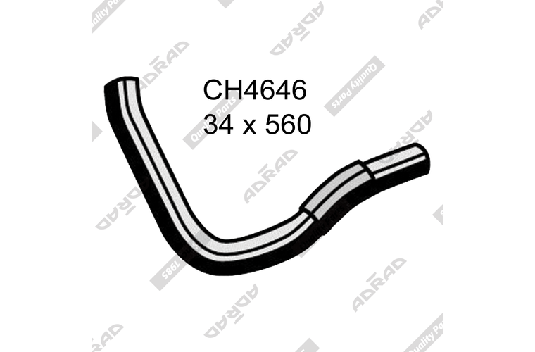 Radiator Hose - LANCER CJ 2.0L Petrol 34mm x 560mm UPPER HOSE LEFT - CH4646