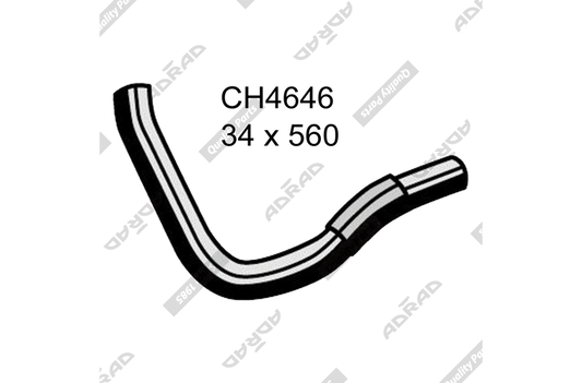 Radiator Hose - LANCER CJ 2.0L Petrol 34mm x 560mm UPPER HOSE LEFT - CH4646