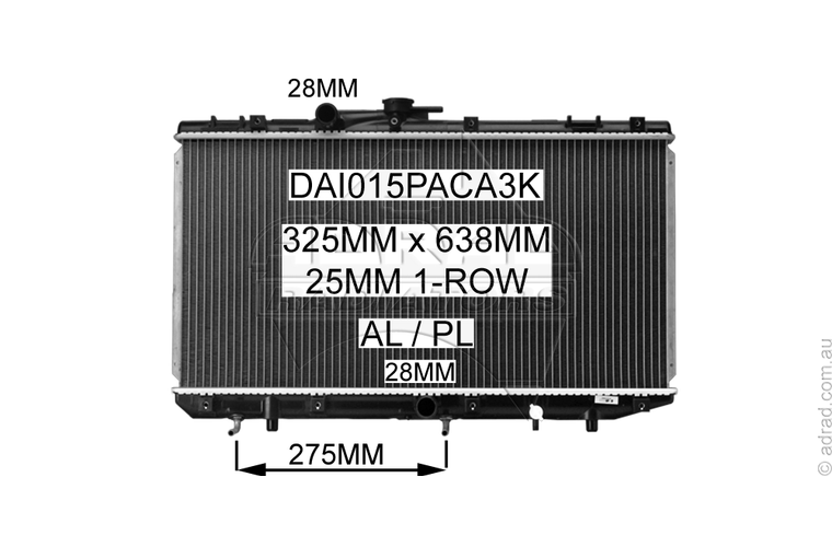 RADIATOR - Daihatsu Applause A101 '92-00 1.6ltr & Daihatsu Charade G200 '93-96 - NC440A