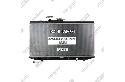 STARLET EP91 1.3ltr Man '96-99 TOYOTA RADIATOR - DAI015PACM2