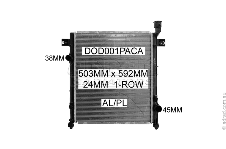 RADIATOR - Dodge Nitro KA '07- 3.7ltr 6cyl - NC852M