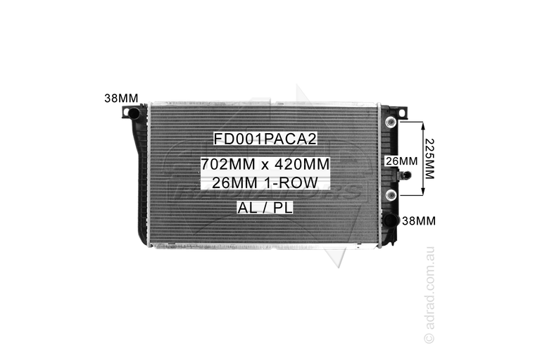 RADIATOR - Ford Falcon XH Longreach Ute '96-99 & Ford Falcon EF / EL '94-98 & Ford Fairlane NF / NL '94-98 - NC224A