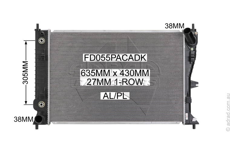 RADIATOR - Ford Territory SZ '11-16 2.7ltr Turbo Diesel & Ford Falcon FG X '14-16 5.0ltr V8 Supercharged - NC567A