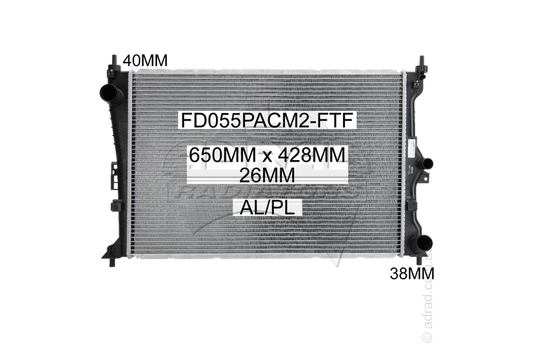 FALCON FG 4.0ltr Inc Turbo 08- FALCON FG 5.4ltr V8 Man. '08- RADIATOR - FD055PACM2-FTF