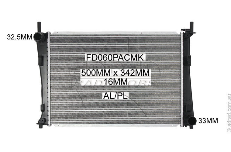 RADIATOR - Ford Fiesta WP / WQ '04-08 1.6ltr 4cyl Petrol - NC238M