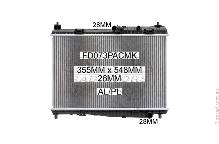 FIESTA WS/WT 1.6L Pet Man 09- RADIATOR - FD073PACMK