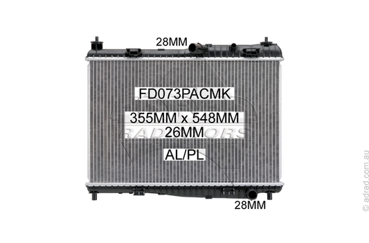 FIESTA WS/WT 1.6L Pet Man 09- RADIATOR - FD073PACMK