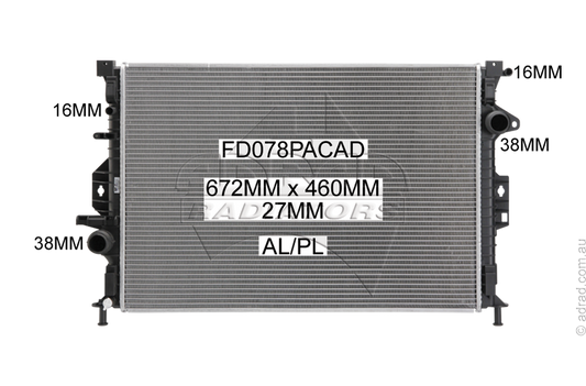 KUGA TF 2.0ltr TD Auto. '13- RADIATOR - FD078PACAD