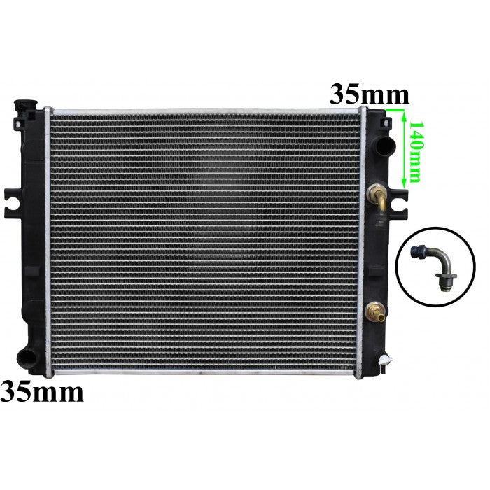 Radiator Assembly - SQ Core: 525x440x48 H/P: 465x68/68 To Suit Ko - FO037