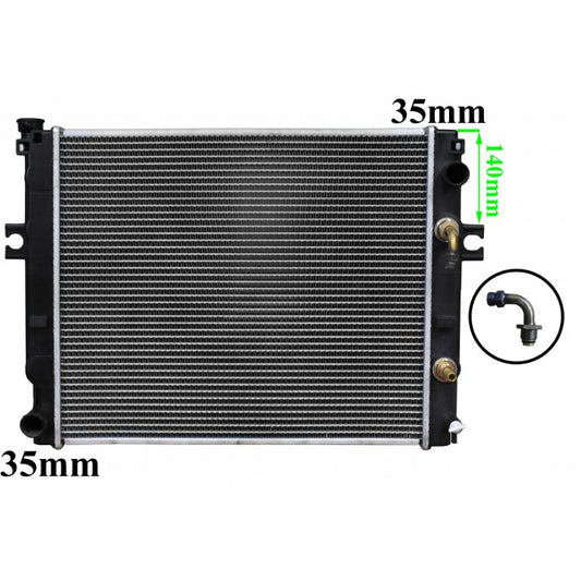 Radiator Assembly - SQ Core: 525x440x48 H/P: 465x68/68 To Suit Ko - FO037