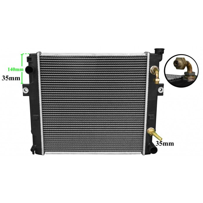 Radiator Assembly - SQ Core: 450x440x48 H/P: 465x68/68 To Suit Ko - FO041