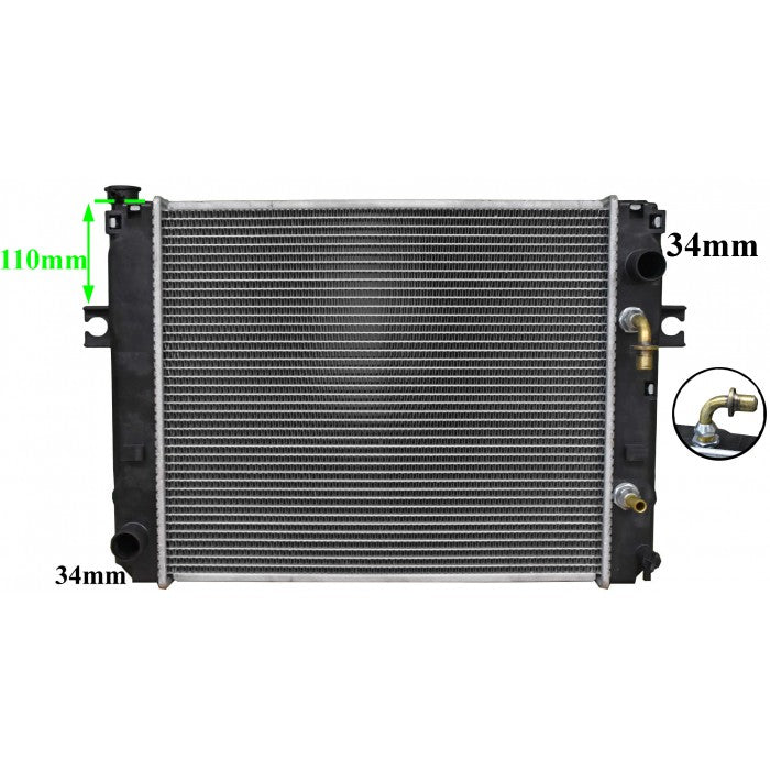 Radiator Assembly - SQ Core: 500x430x48 H/P: 445x85/85 To Suit Ko - FO106