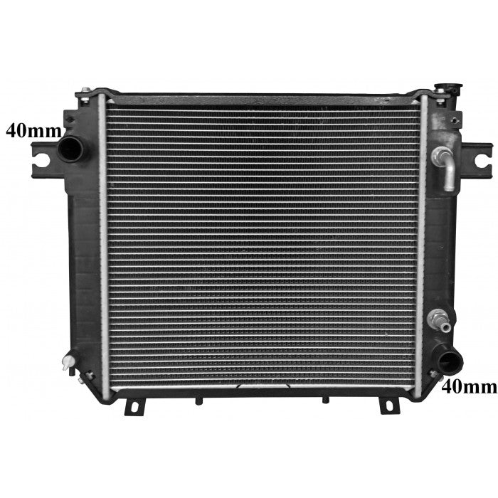 Radiator Assembly - SQ Core: 460x450x48 To Suit Baoli K25 O/C Pipe Size - FO116
