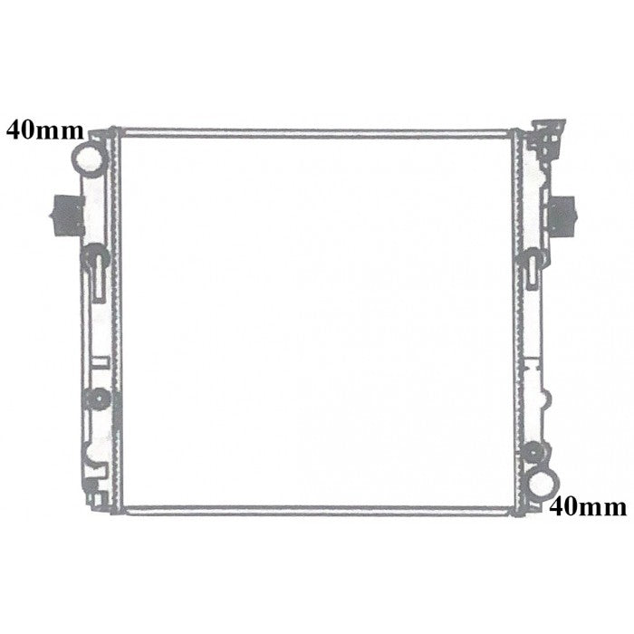 Radiator Assembly - SQ Core: 600x528x48 H/P: 544x74/74 To Suit To - FO121
