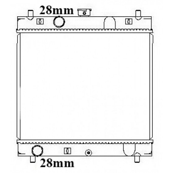 Radiator Assembly - SQ Core: 350x428x36 HP: 427x54/54 To Suit Mo - FO125