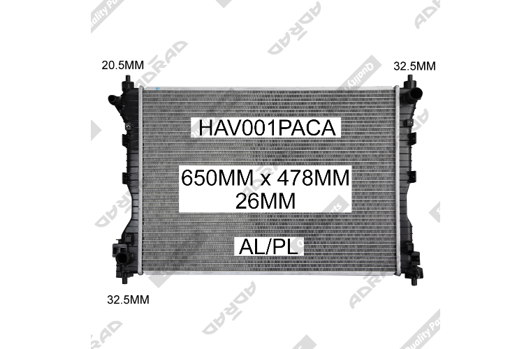 RADIATOR - HAVAL H6 2.0ltr Turbo '16-