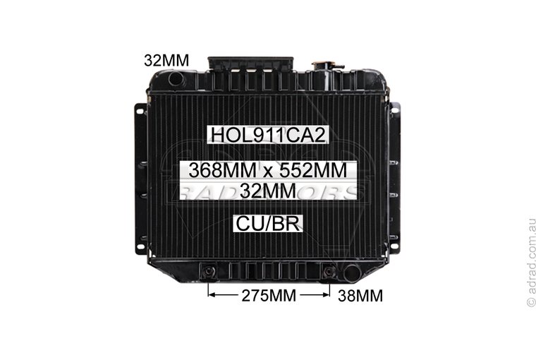 HR-HG 6cyl Auto. '65-71 HK / HT RADIATOR - HOL911CA2