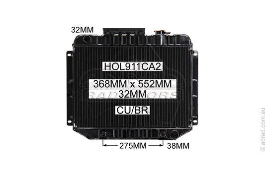 HR-HG 6cyl Auto. '65-71 HK / HT RADIATOR - HOL911CA2