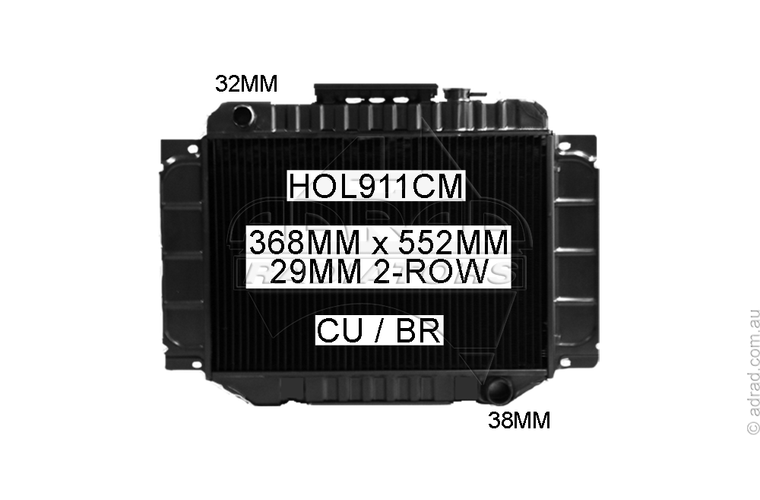 KINGSWOOD HQ-HZ 6cyl Man 71-80 RADIATOR - HOL911CM