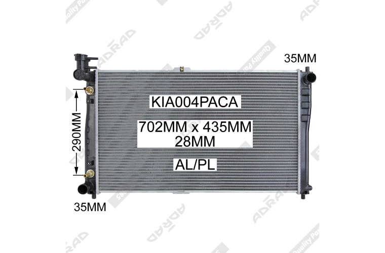 RADIATOR - Kia Carnival '99-06 2.5ltr 6cyl