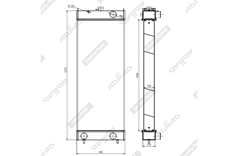 KOM025ACM radiator