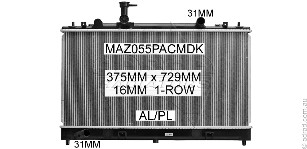 RADIATOR - Mazda 6 GG/GY/GH '05-12 2.0/2.2ltr 4cyl Turbo Diesel