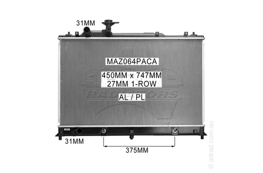 RADIATOR - Mazda CX-7 ER '06-12
