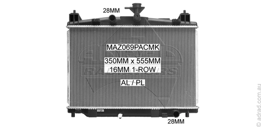 RADIATOR - Mazda 2 DE '07- 1.5ltr 4cyl