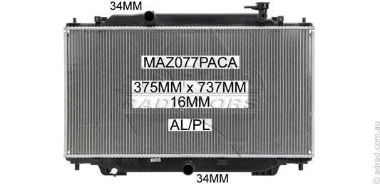 RADIATOR - Mazda 3 BM / BN '14- 2.0/2.5ltr