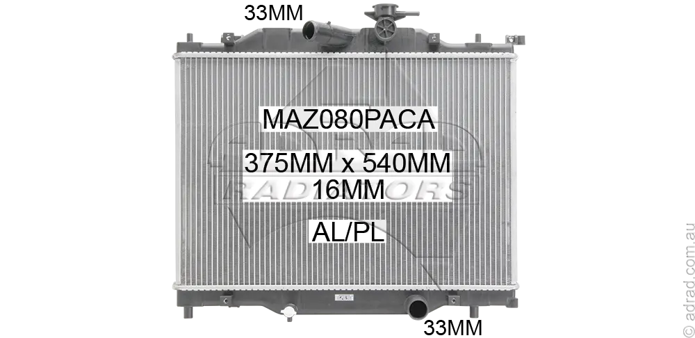 RADIATOR - MAZDA 2 DJ Auto/Man. '15-