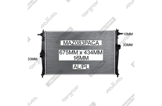 RADIATOR - MAZDA 3 BP 2.0L/2.5L '19-5/21 CX-30 DM Auto. '19-5/21