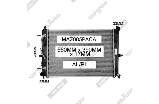 RADIATOR - MX5 ND 1.5ltr / 2.0ltr '8/15- Auto / Man.