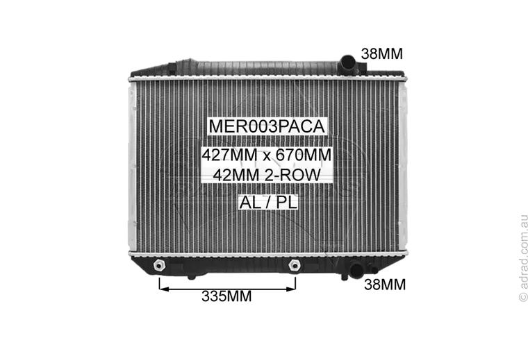 RADIATOR - Mercedes W126 300/380/420/560 '81-92