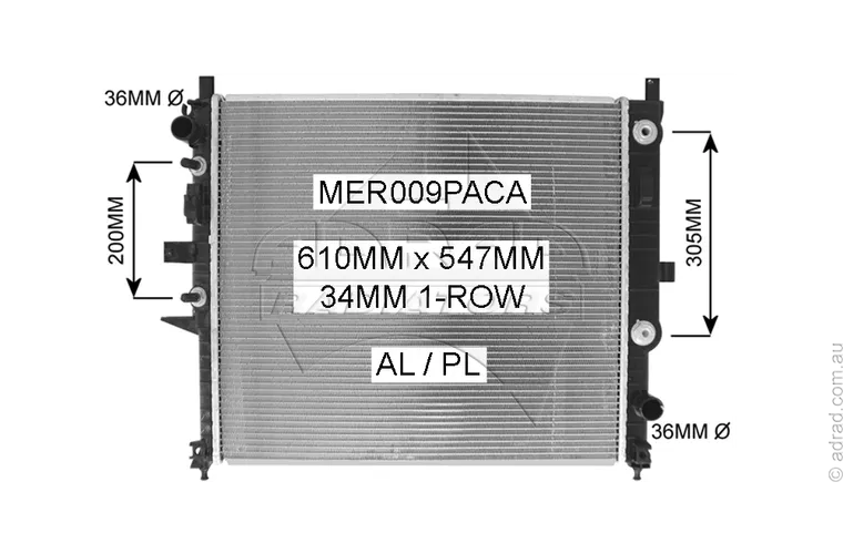 RADIATOR - Mercedes W163 ML320/ML350/ML430/ML500 '98-05