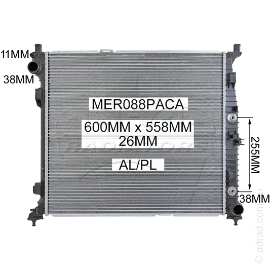 RADIATOR - Mercedes Benz   W166 GLE Class & GLE63 AMG '15- &  W166 ML Class & ML63 AMG '11- &  X166 GL500 '13- &  X166 GL63 / GLS63 AMG